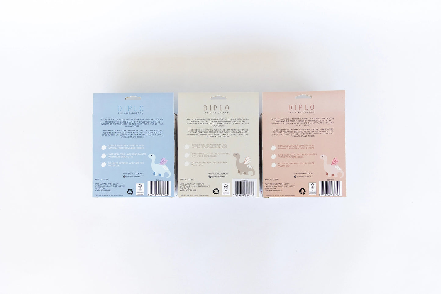 Diplo the Dino-Dragon | Natural Rubber Teether