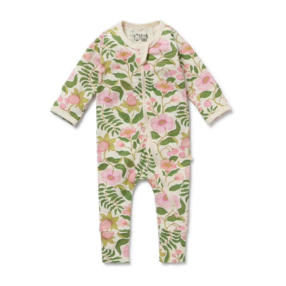 MA FLEUR | ORGANIC ZIPSUIT WITH FEET