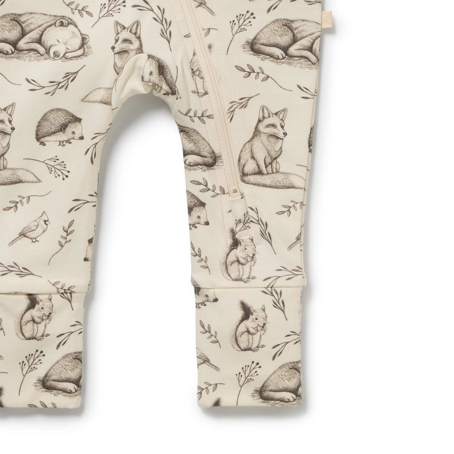 FOXGLOVE FOREST | ORGANIC ZIPSUIT WITH FEET