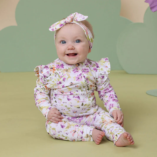 Isla | Snugglesuit Convertible Romper with Frill