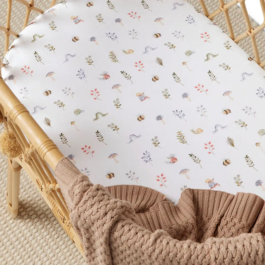 Garden Friends | Organic Bassinet Sheet / Change Pad Cover