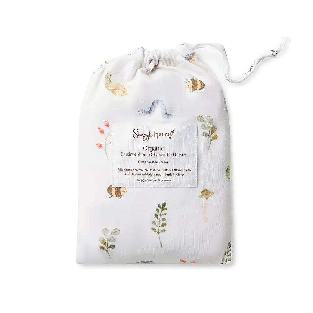 Garden Friends | Organic Bassinet Sheet / Change Pad Cover