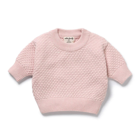 MARSHMALLOW ORGANIC KNITTED BUBBLE JUMPER