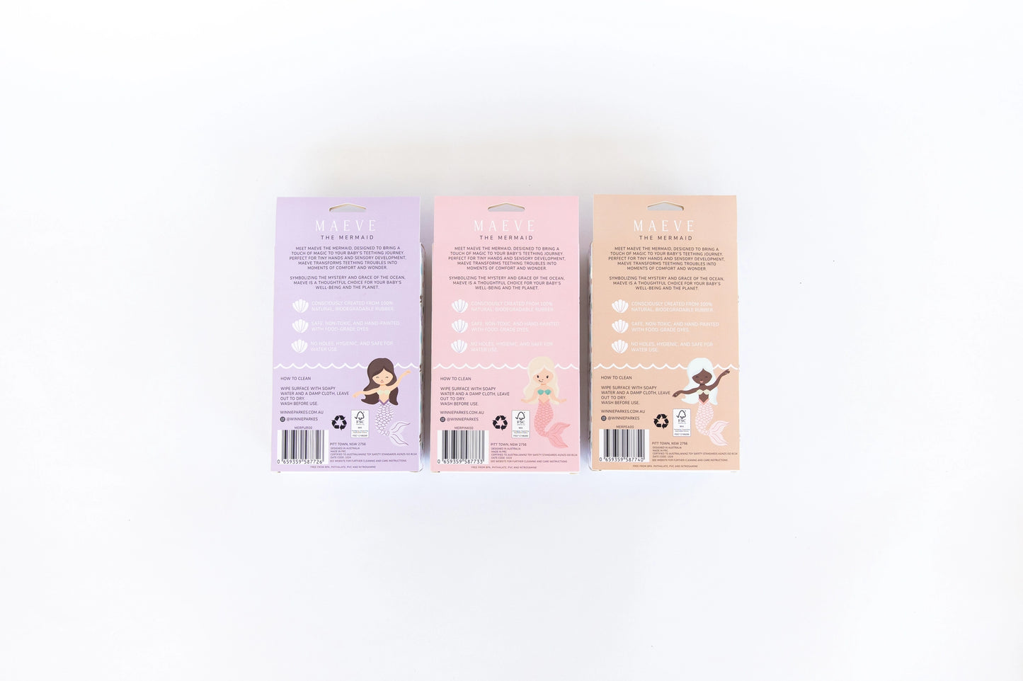 Maeve the Mermaid | Natural Rubber Teether