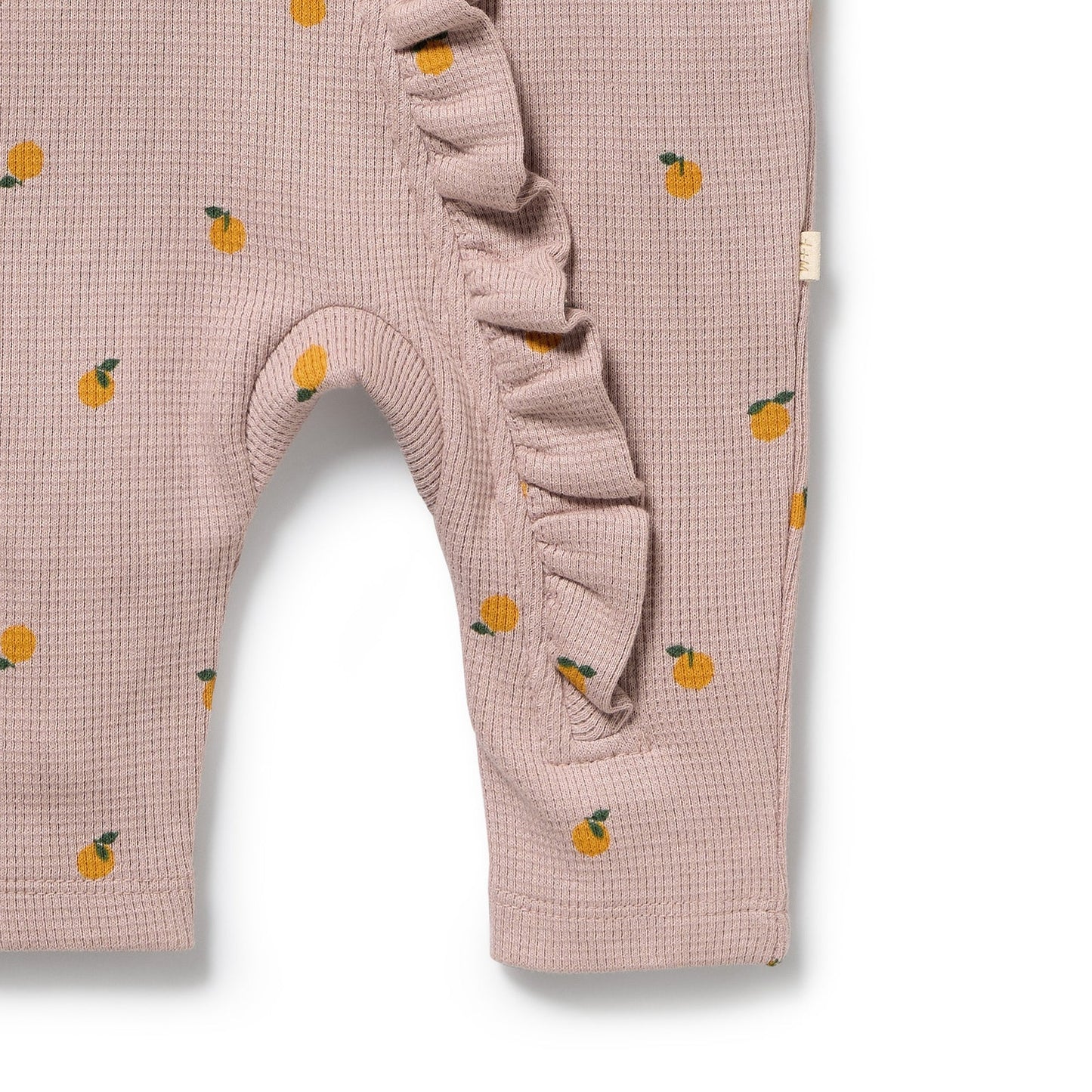 MINI MANDO | ORGANIC WAFFLE RUFFLE ZIPSUIT