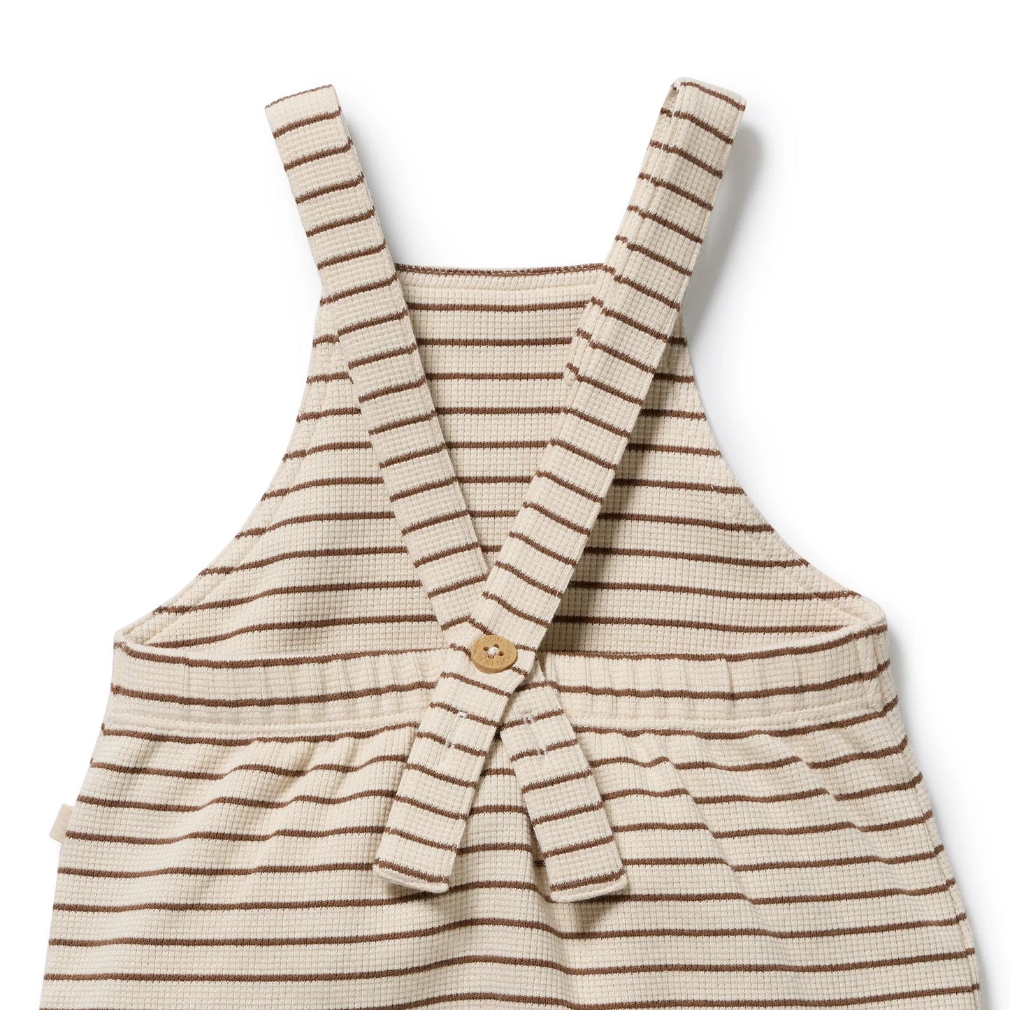 NUTMEG STRIPE | ORGANIC WAFFLE OVERALL