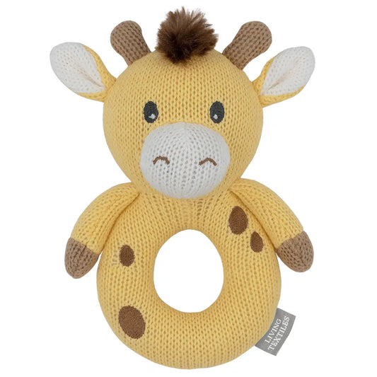 Noah the Giraffe | Knitted Rattle