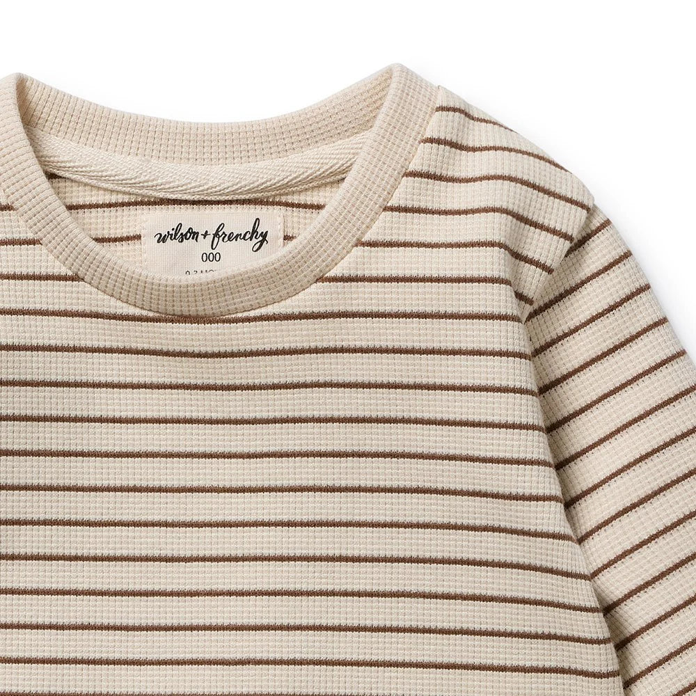 NUTMEG STRIPE | ORGANIC WAFFLE SET