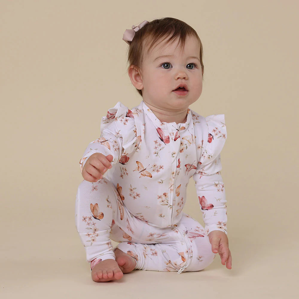Butterfly | Snuggle Convertible Romper with Frill