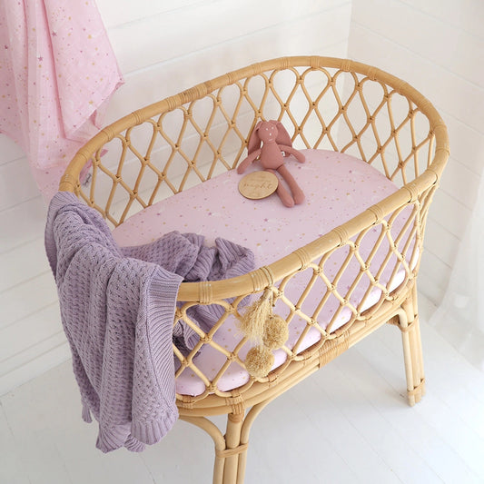 Twinkle | Organic Bassinet Sheet / Change Pad Cover