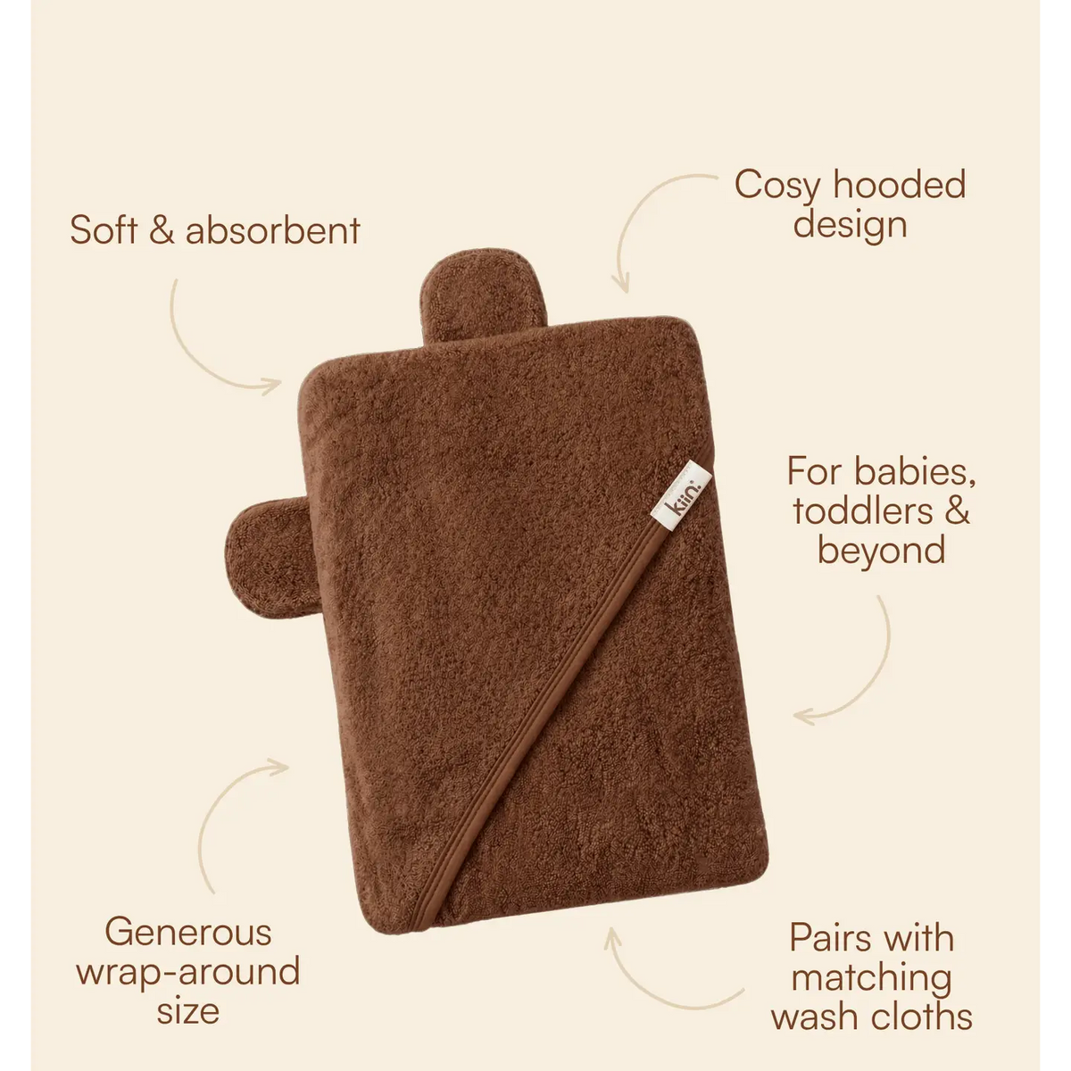 Hooded Towel |Chocolate