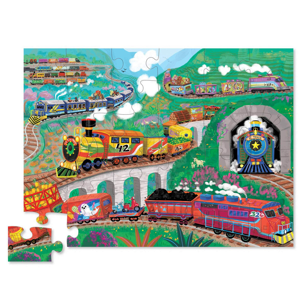 Classic Floor Puzzle 36 pc | All Aboard (Foil Stamped)