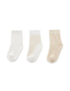 3 Sock Pack | Wheat Melange/Vanilla