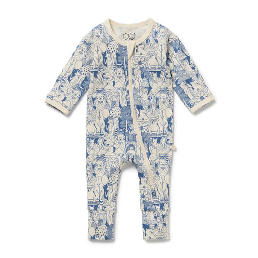 WOODLAND ADVENTURES | ORGANIC ZIPSUIT WITH FEET