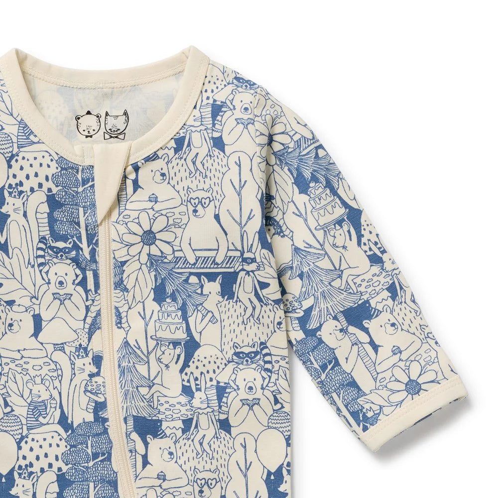 WOODLAND ADVENTURES | ORGANIC ZIPSUIT WITH FEET