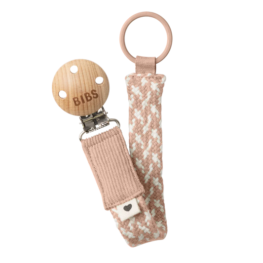 Pacifier Clip Blush/Ivory