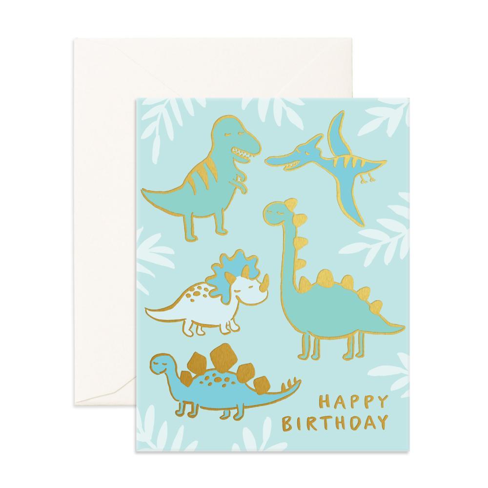 Birthday Dinos Foil| Greeting Card