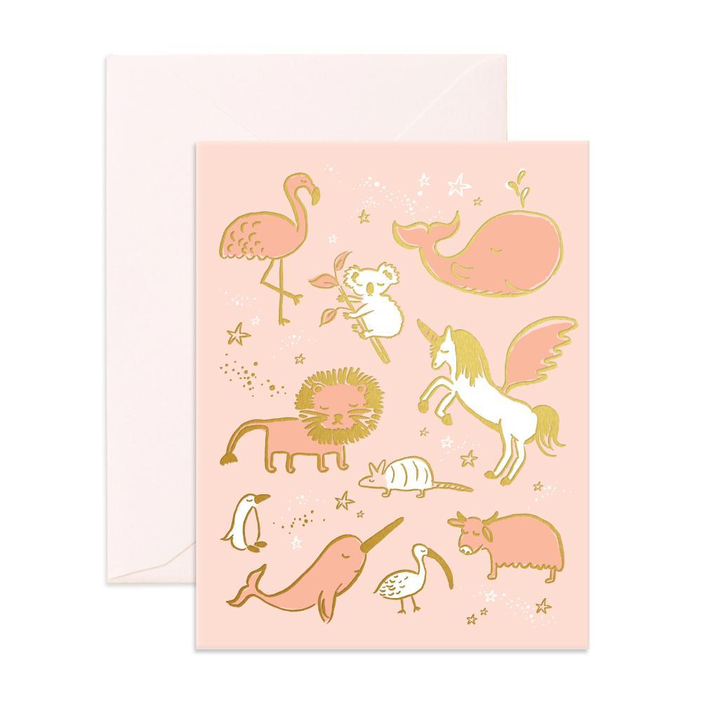 Magical Baby Animals Greeting Card