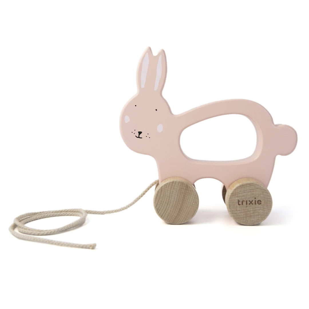 Wooden Pull Along Toy Mrs Rabbit
